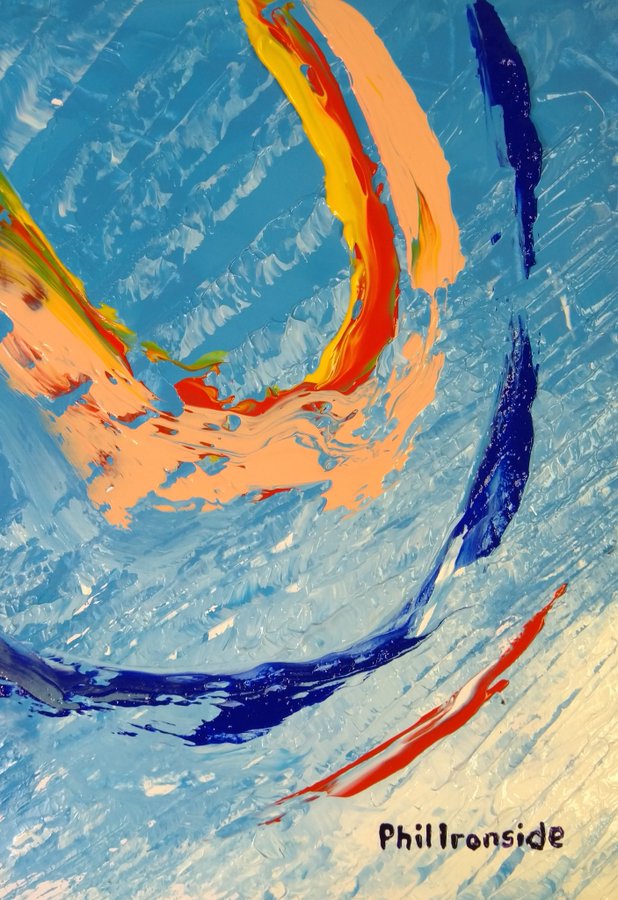Original acrylic painting on A4 paper for the 16 August 2019. Putting a